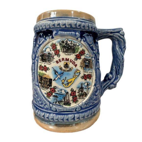 Other - Vintage Bermuda Made In Japan Ceramic Beer Stein Coffee Mug Painted Collectible